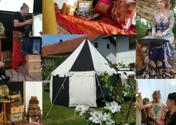 Geschichtenerzähler vor Publikum in Afrika